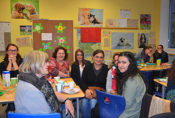 In denZimmern gab es Kaffee, Kuchen und viele Gepsräche